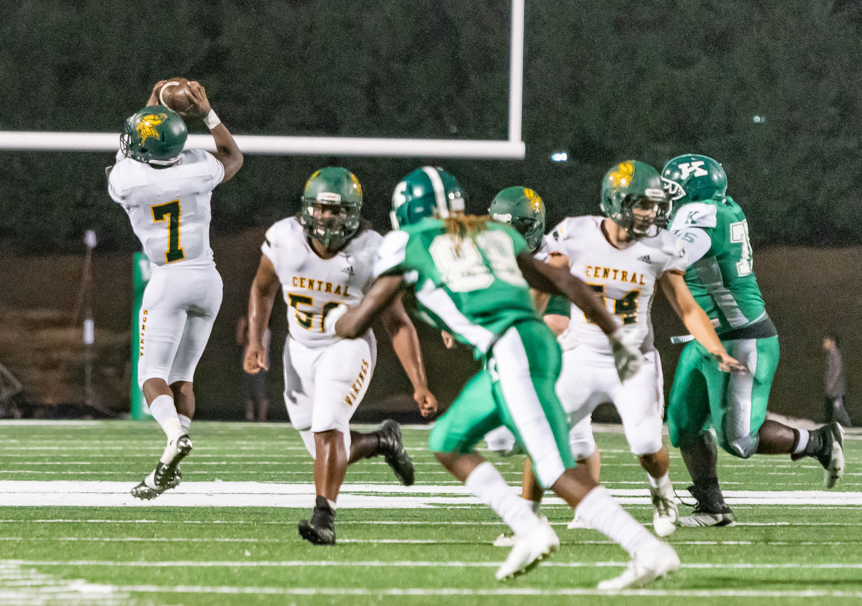 Friday night high school football action